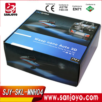 SKYARTEC espião 2014 Recém MNH04 7CH 2.4G WASP AUTO CP uma chave Switchover invertido voo rc helicóptero 6ch titan 450 pro rtf